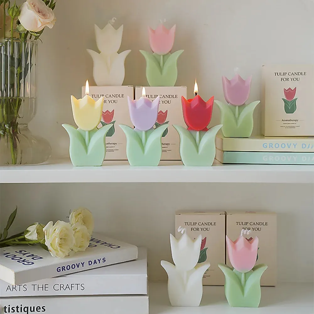 1PC Tulip Scented Flower Candle