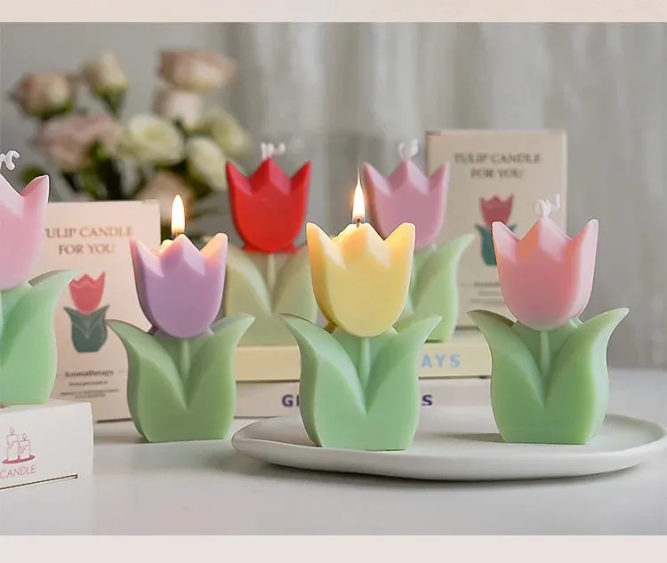 1PC Tulip Scented Flower Candle