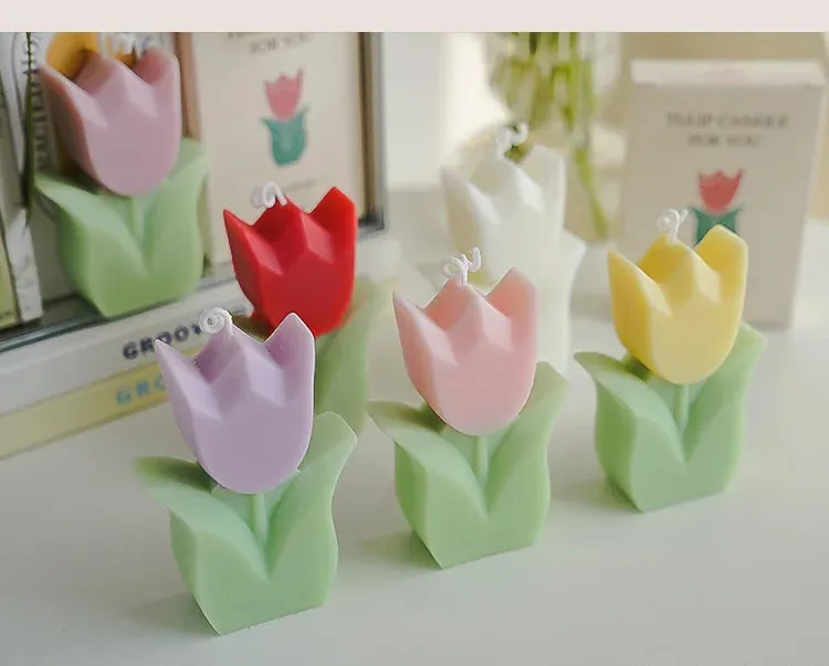 1PC Tulip Scented Flower Candle