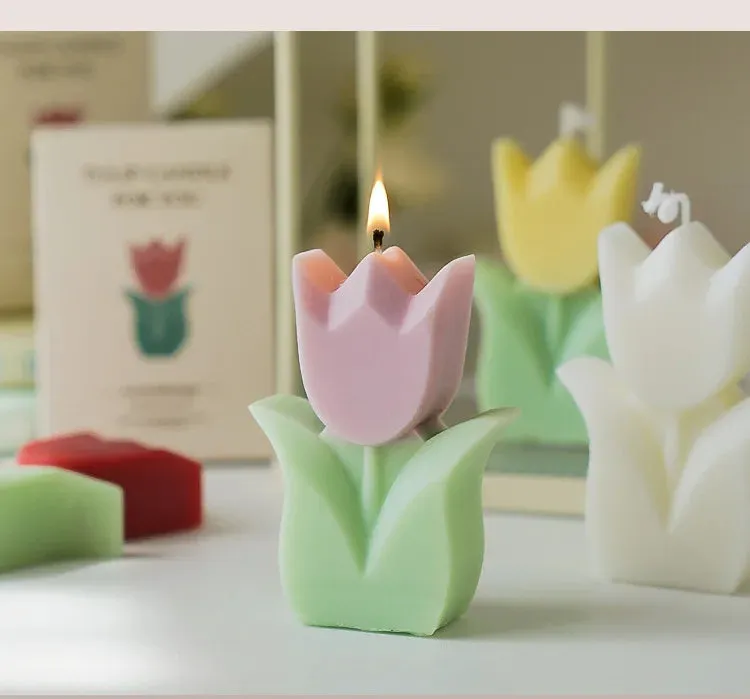 1PC Tulip Scented Flower Candle