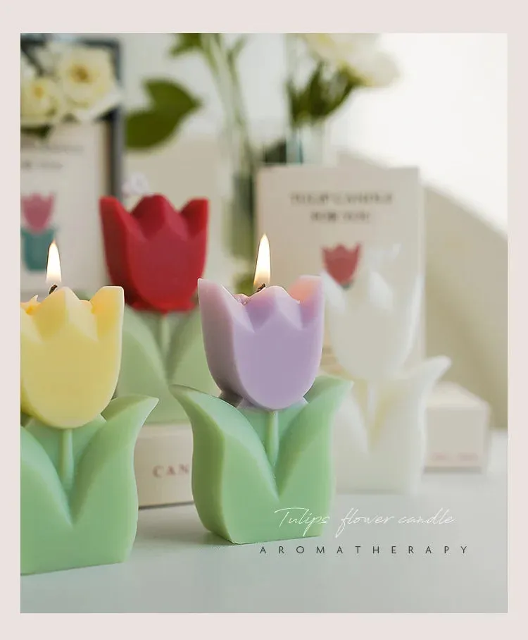 1PC Tulip Scented Flower Candle