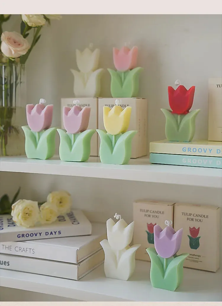 1PC Tulip Scented Flower Candle