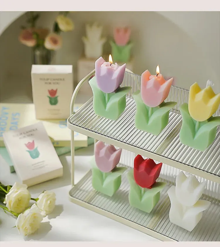 1PC Tulip Scented Flower Candle