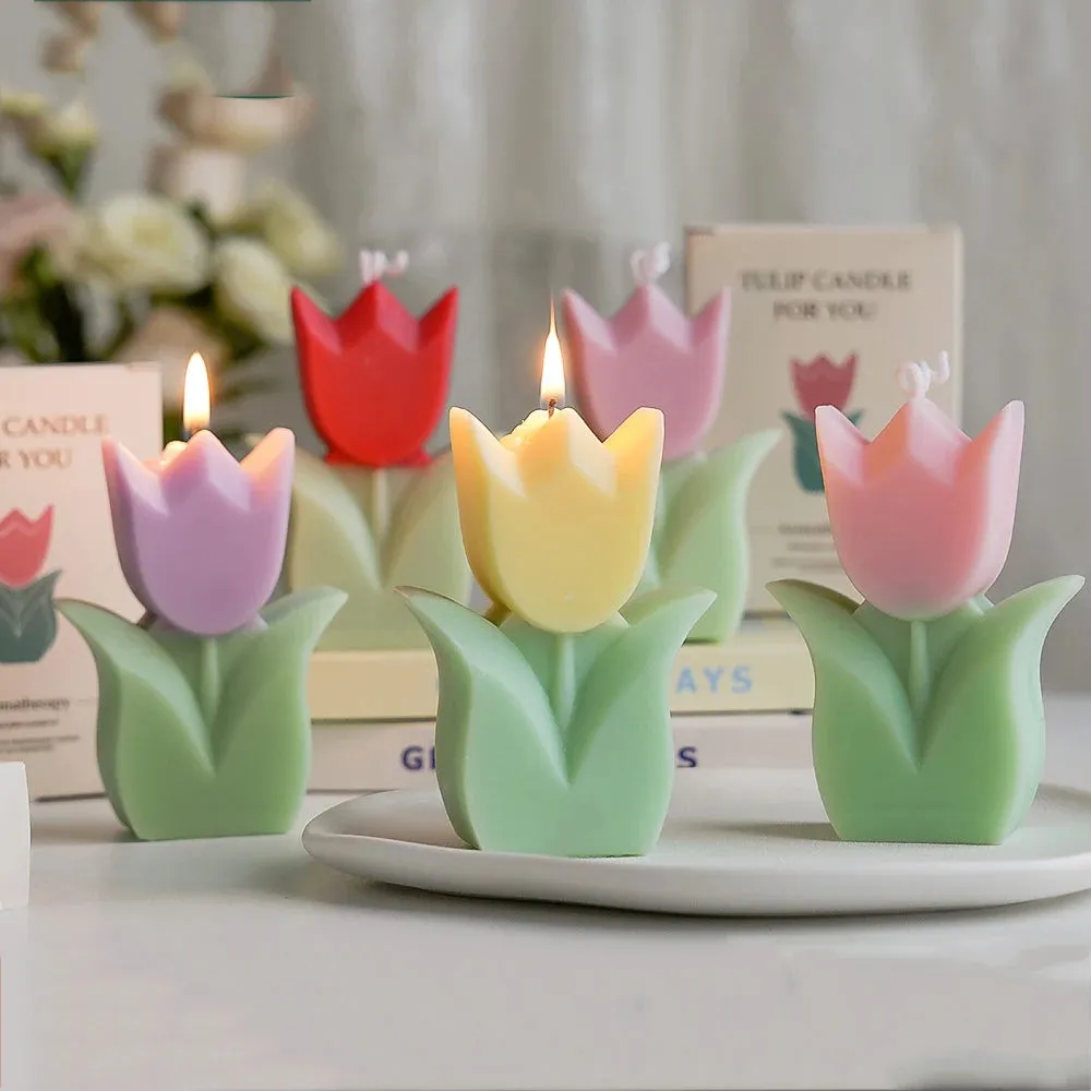 1PC Tulip Scented Flower Candle