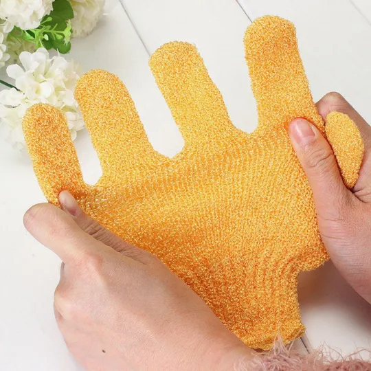 4 Pairs Home Bath Shower scrub Soap Foam Skin Body Face Clean Gloves