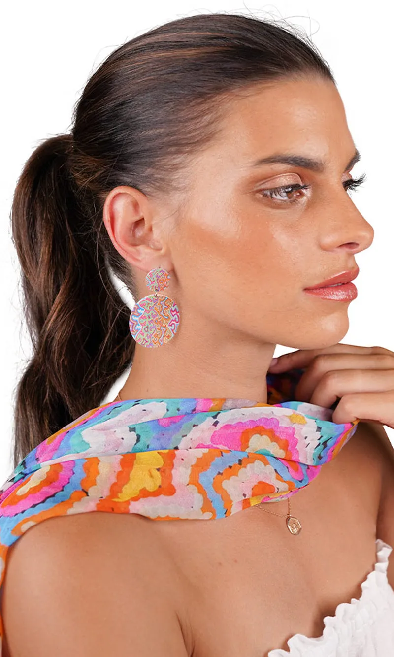 Aboriginal Art Earrings Pikilyi Jukurrpa