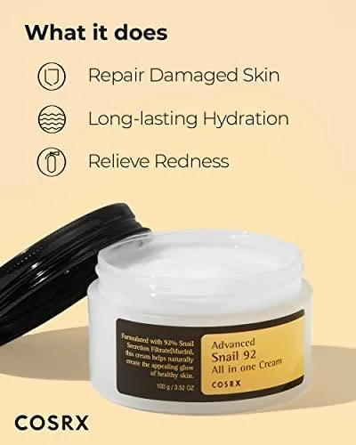 Advanced Snail 92 All in one Cream, 3.53 oz/100g