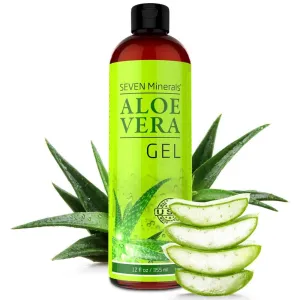 Aloe Vera Gel - 99% Organic, Big 12 oz - NO XANTHAN, so it Absorbs Rapidly with No Sticky Residue - made from REAL JUICE, NOT POWDER 12 Ounce (Pack of 1)