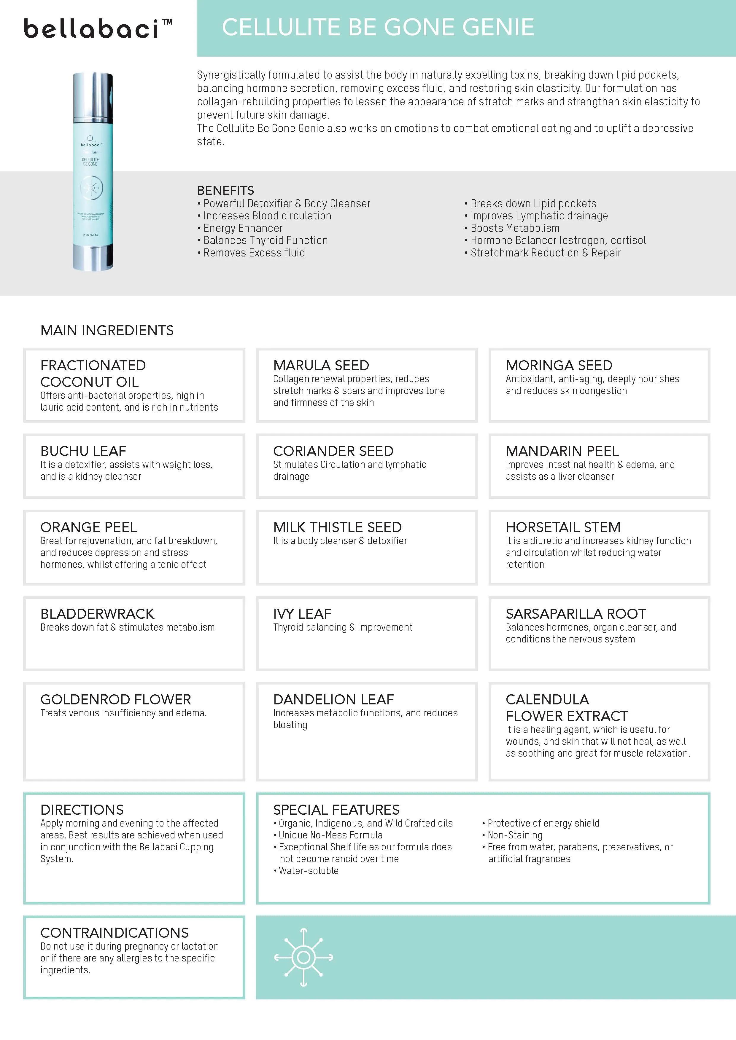 Bellabaci Cellulite Be Gone Genie Wellness Gel