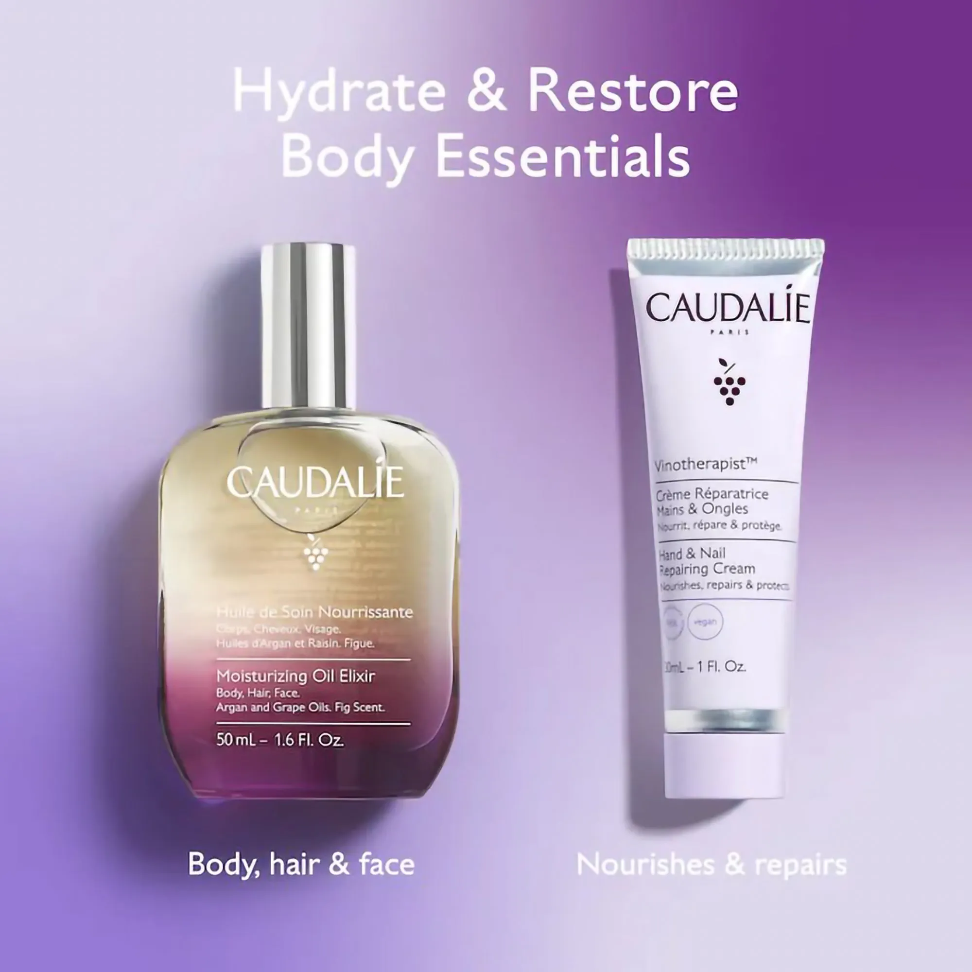 Caudalie Hydrate & Restore Body Essentials Set-Holiday 2024