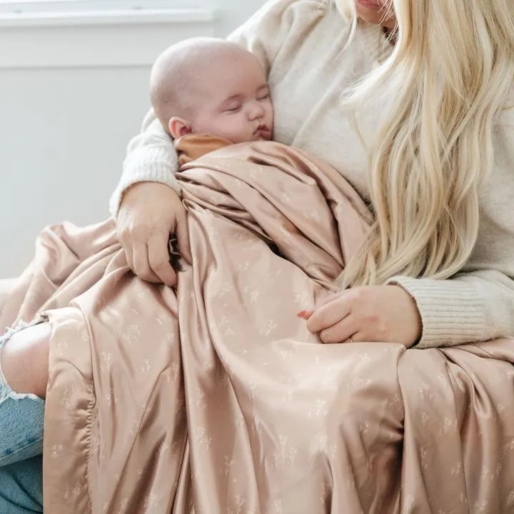 Dainty Floral Satin Back Blanket