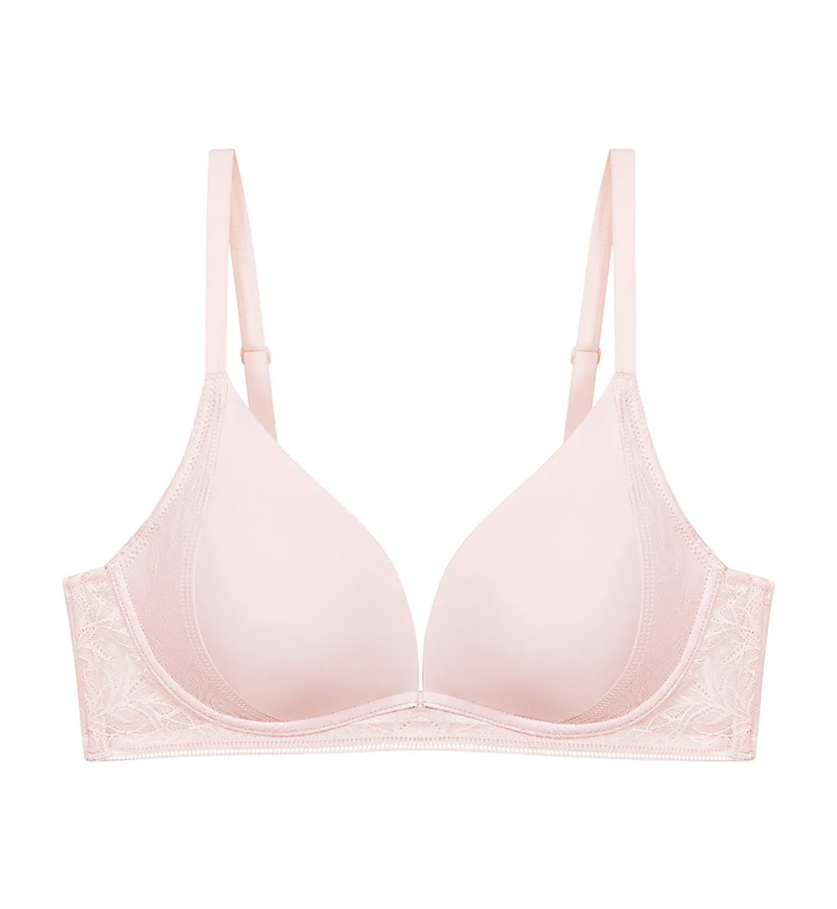 DECORATIVE INSIDE-OUT NON-WIRED PUSH-UP DEEP V BRA