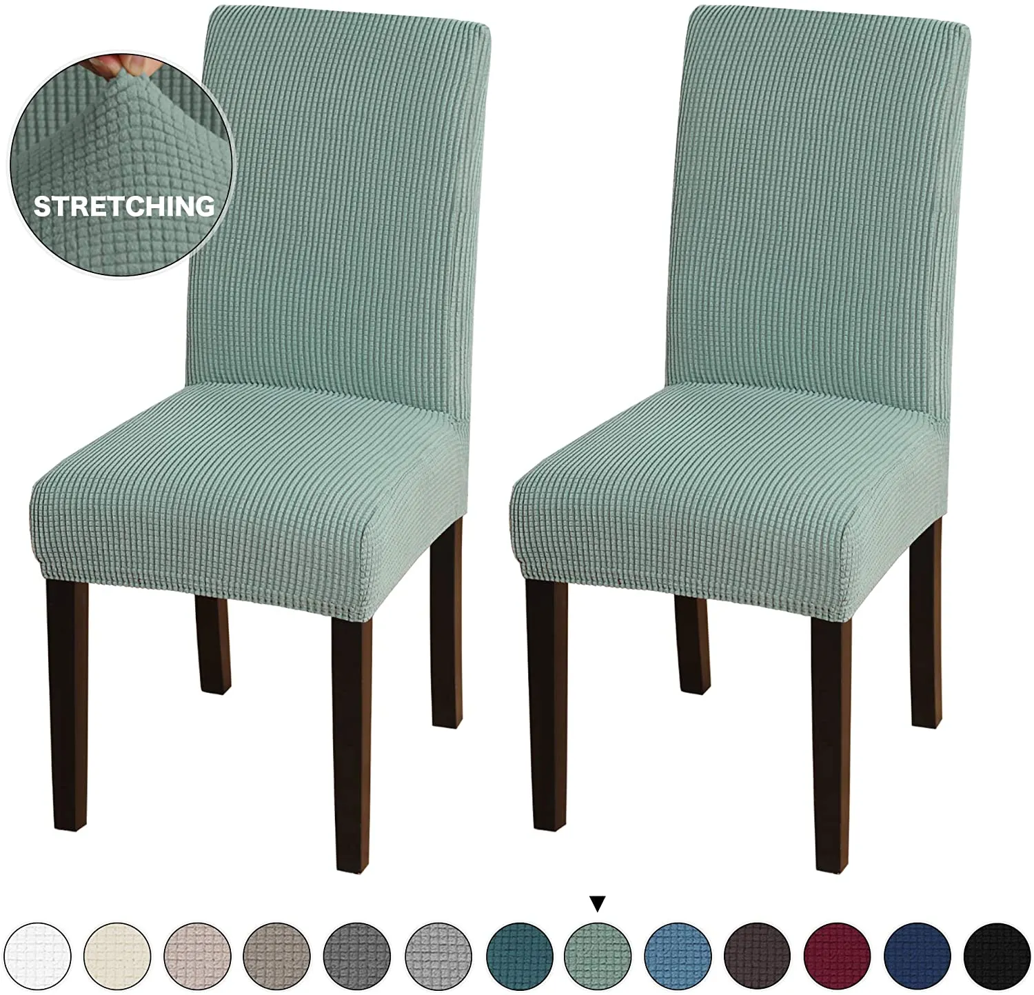 Dining Room Chair Covers Stretch Furniture Protector Covers Removable Washable Set of 2
