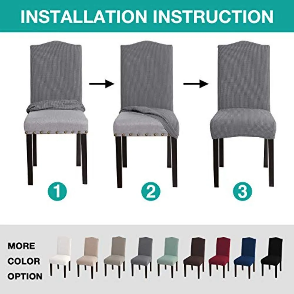 Dining Room Chair Covers Stretch Furniture Protector Covers Removable Washable Set of 2