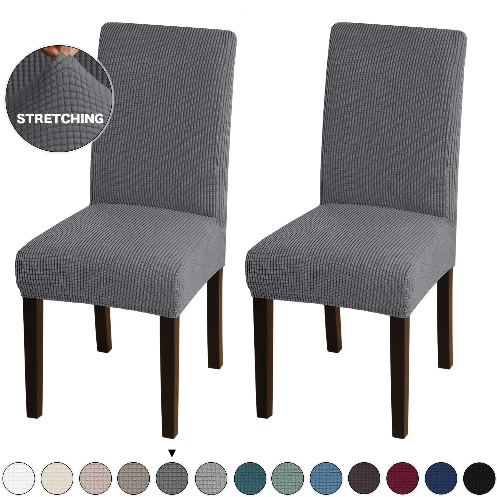 Dining Room Chair Covers Stretch Furniture Protector Covers Removable Washable Set of 2