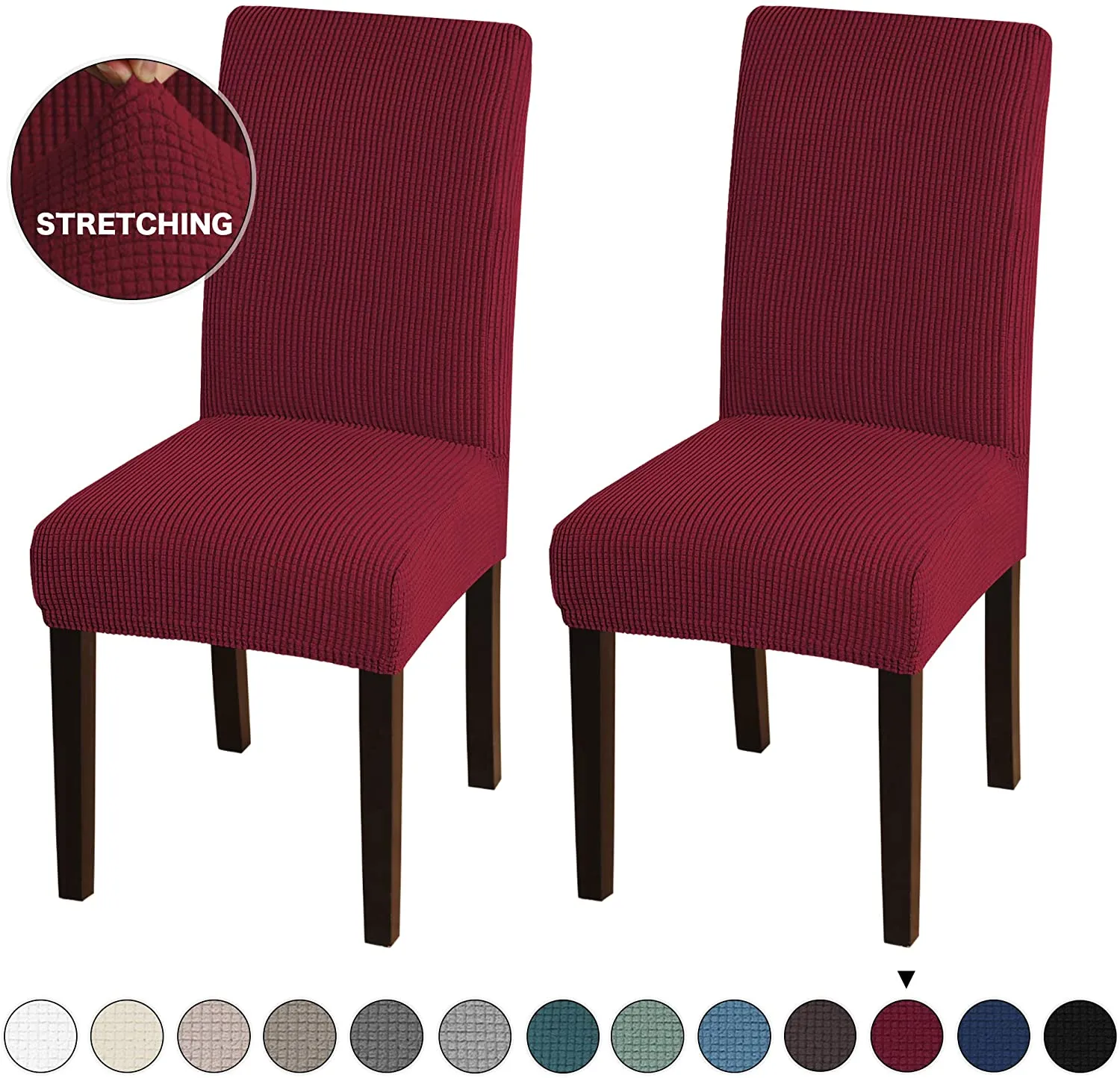 Dining Room Chair Covers Stretch Furniture Protector Covers Removable Washable Set of 2