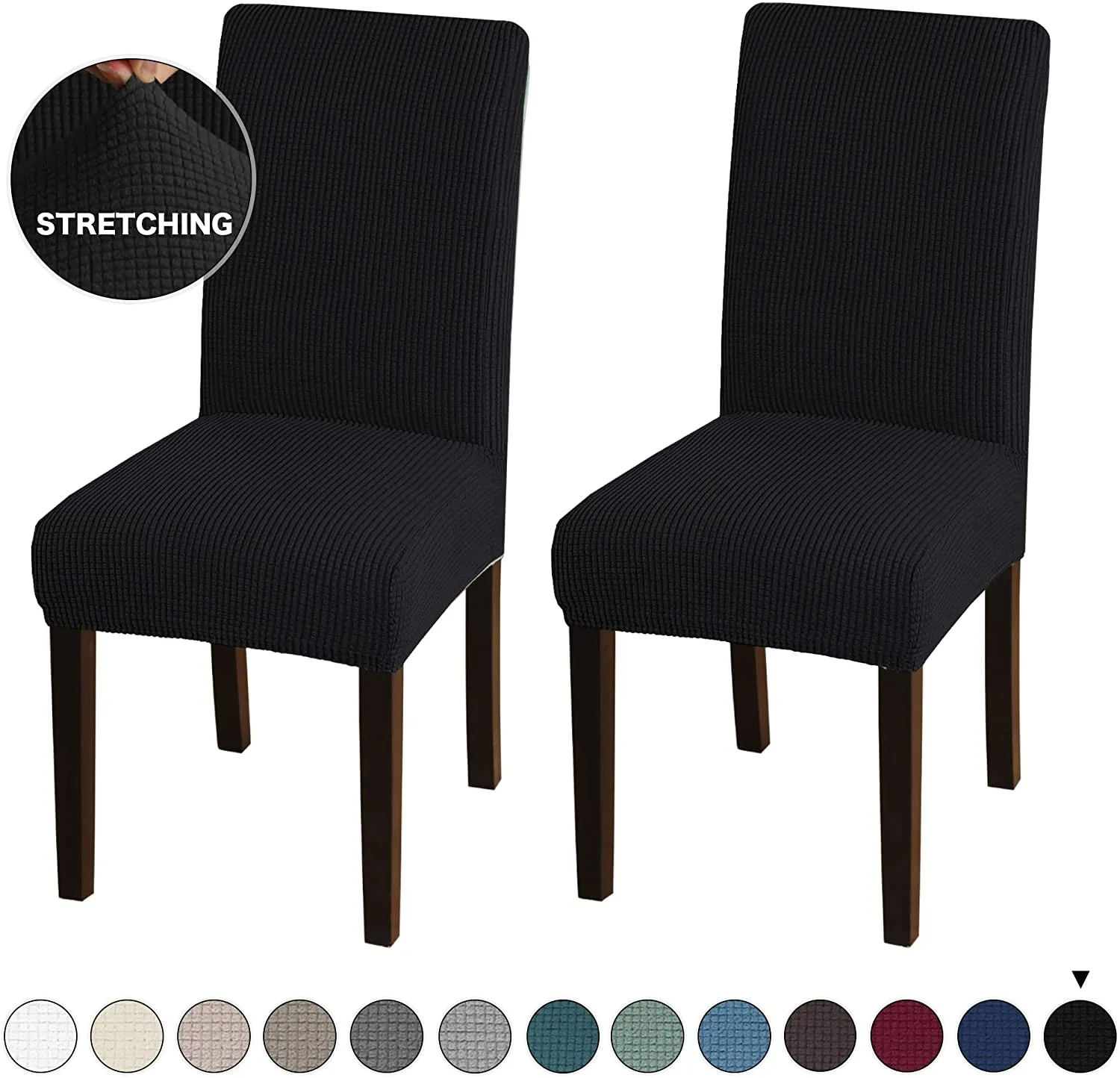 Dining Room Chair Covers Stretch Furniture Protector Covers Removable Washable Set of 2