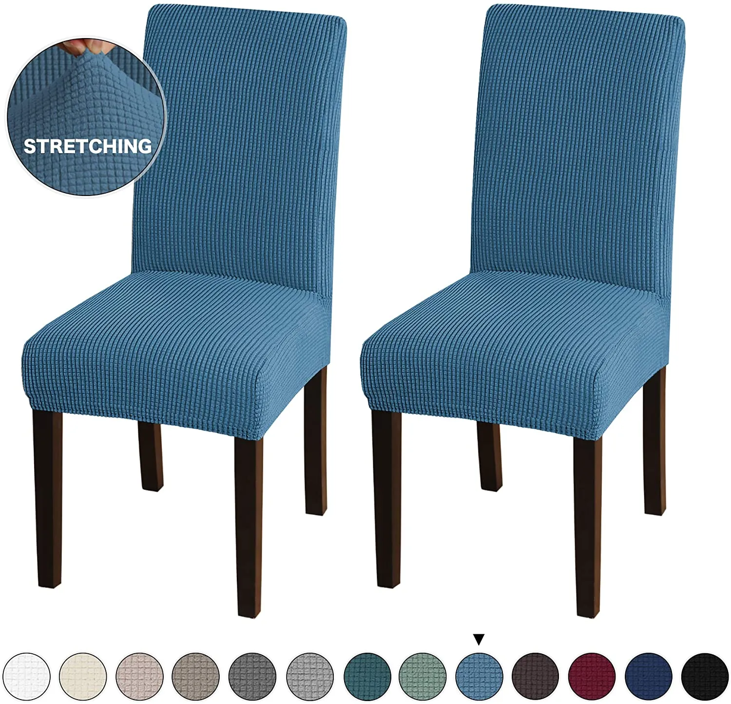 Dining Room Chair Covers Stretch Furniture Protector Covers Removable Washable Set of 2