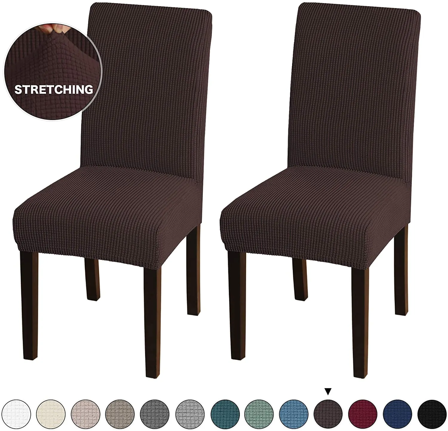 Dining Room Chair Covers Stretch Furniture Protector Covers Removable Washable Set of 2
