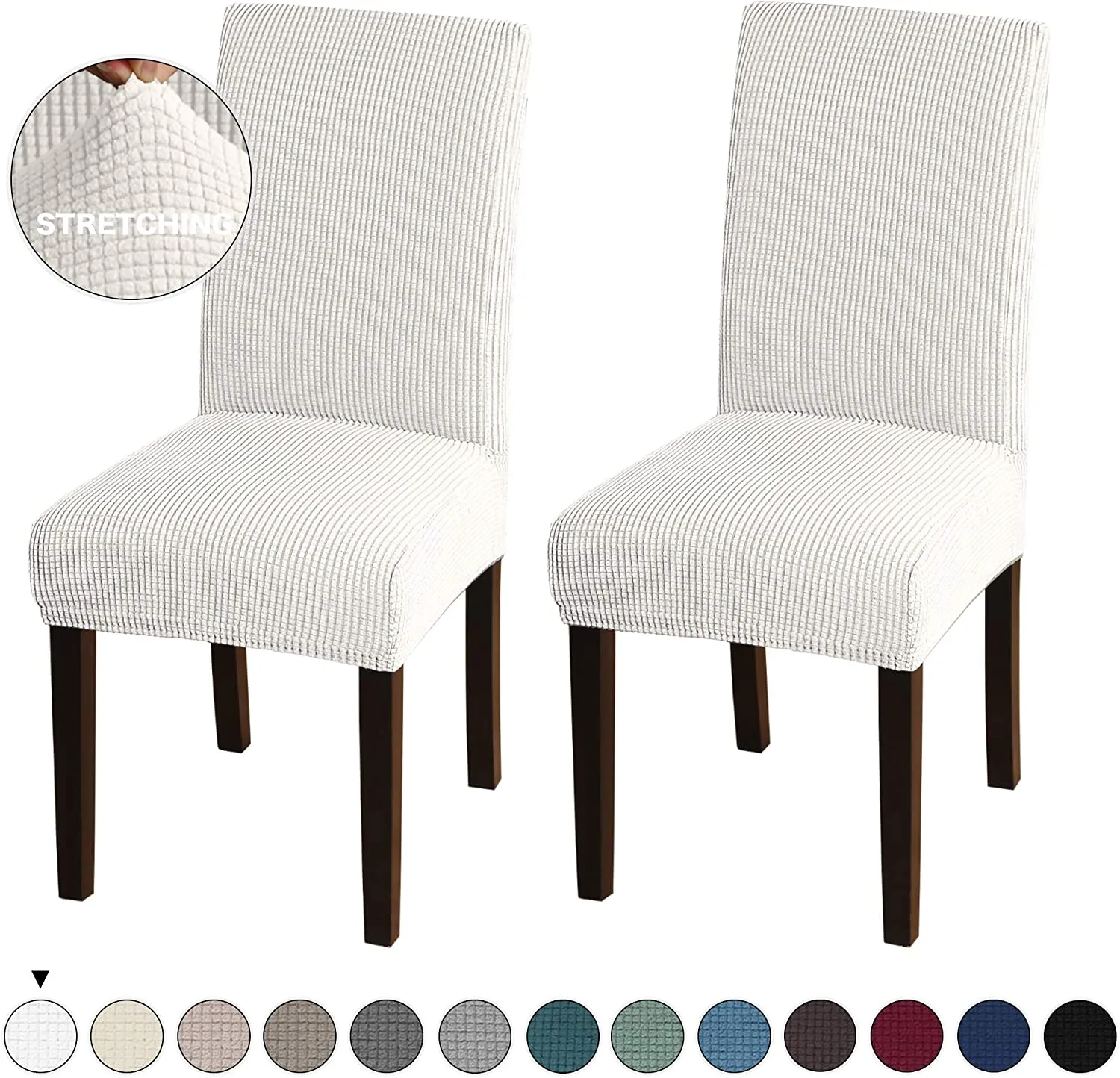 Dining Room Chair Covers Stretch Furniture Protector Covers Removable Washable Set of 2