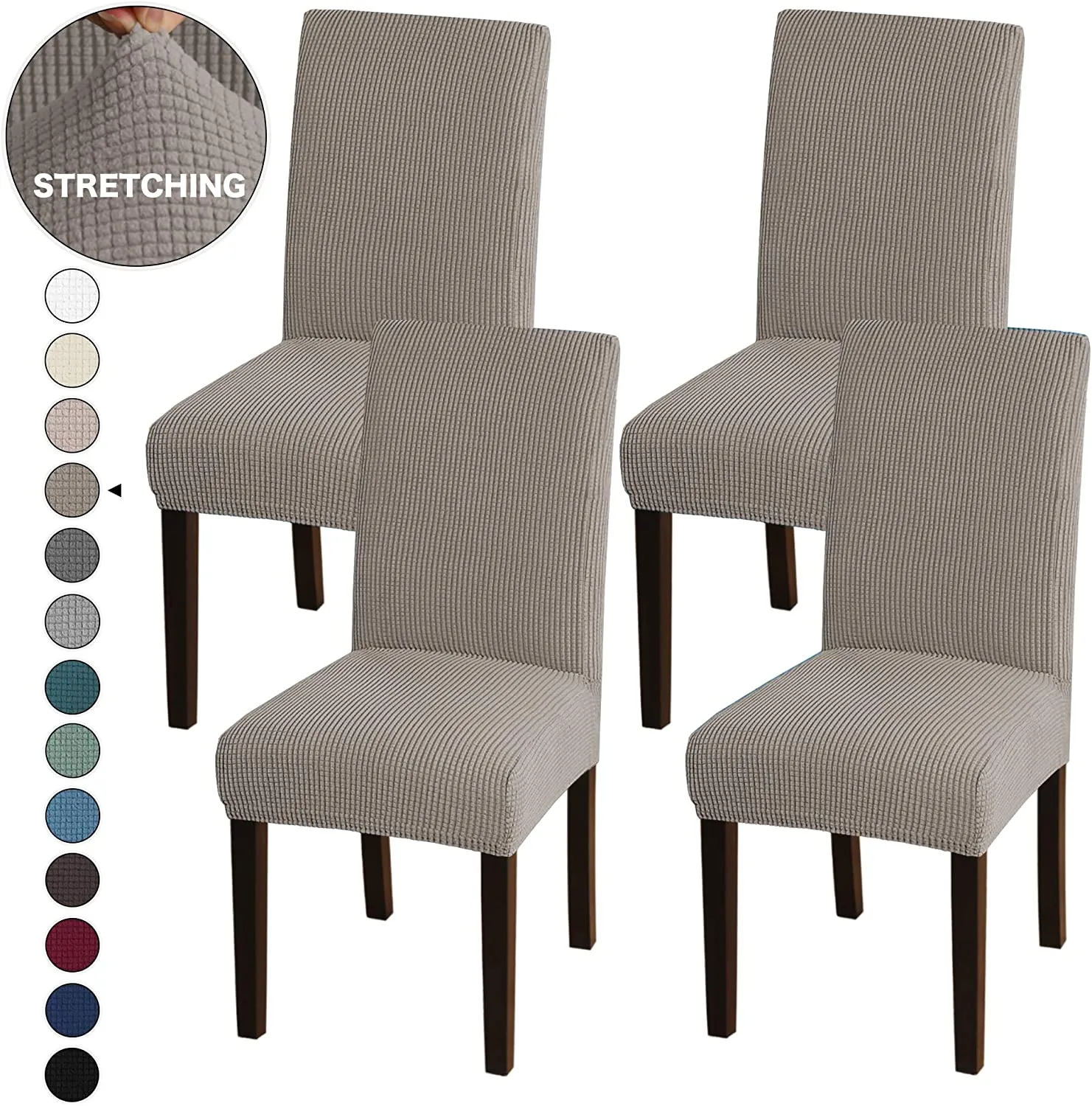 Dining Room Chair Covers Stretch Furniture Protector Covers Removable Washable Set of 2