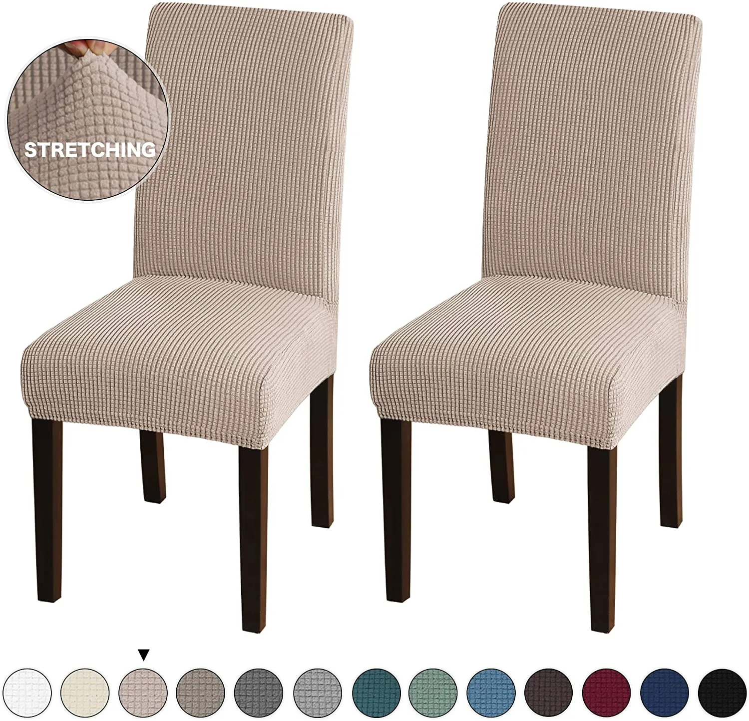 Dining Room Chair Covers Stretch Furniture Protector Covers Removable Washable Set of 2