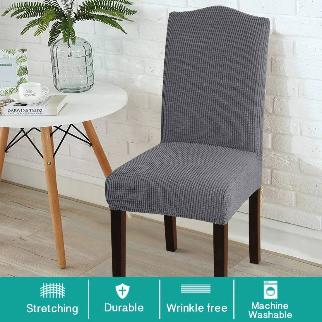 Dining Room Chair Covers Stretch Furniture Protector Covers Removable Washable Set of 2