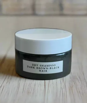 Dry Shampoo - Dark Brown -Black Hair, Brush applicator included