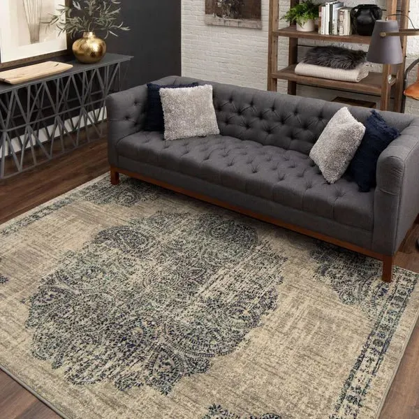 Expressions 91672 50102 Dharma Medallion Indigo Rug