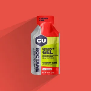Gu Roctane Energy Gel- Cherry Lime   Caffeine