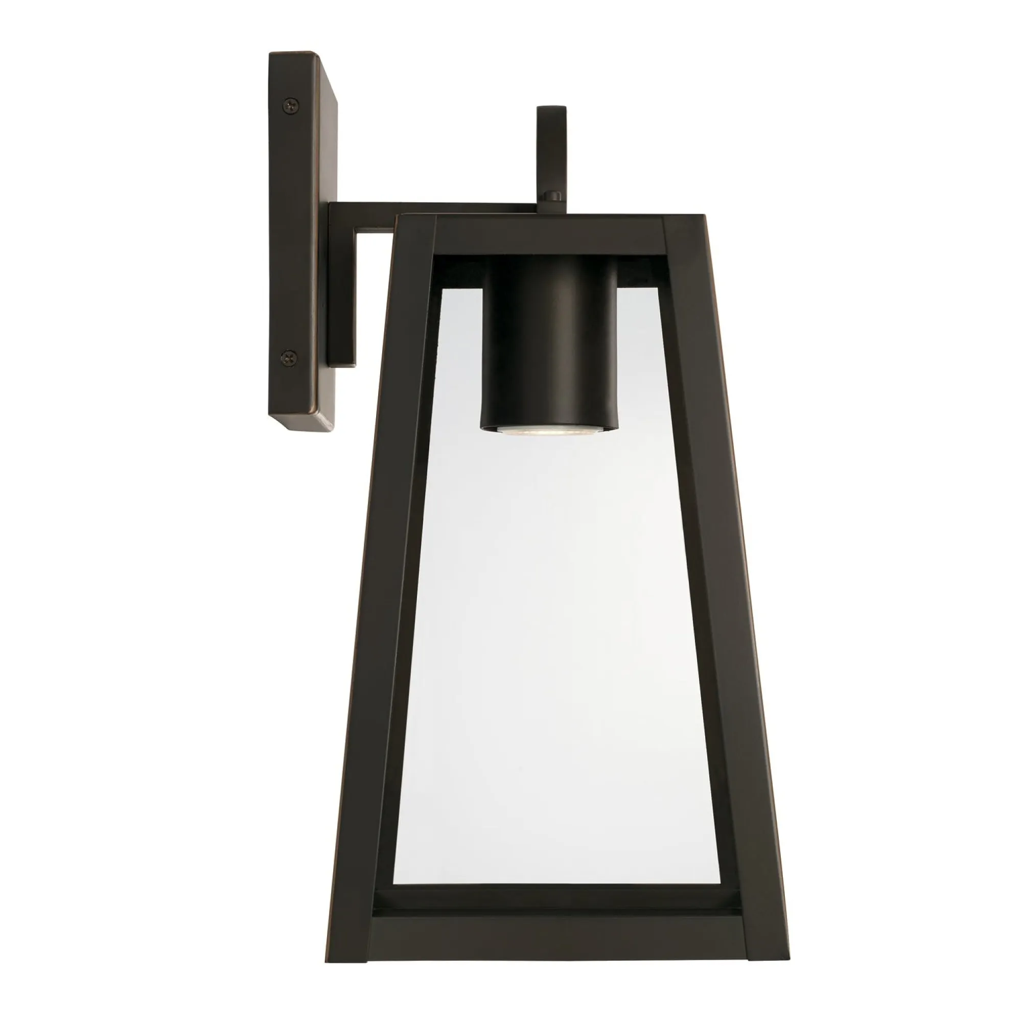 Leighton - 1 Light Coastal Outdoor Wall Lantern - Night Sky - 16" - Oiled Bronze