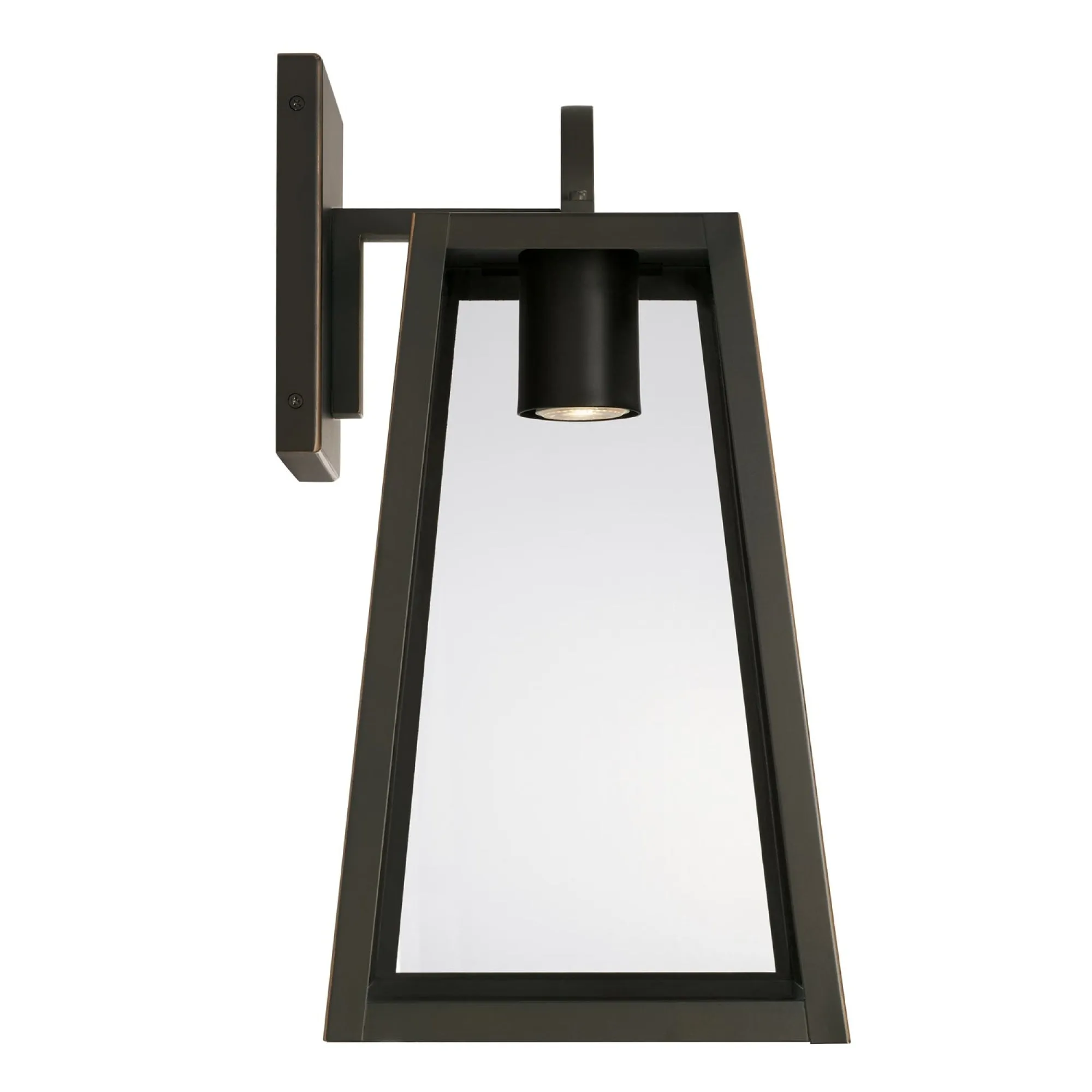Leighton - 1 Light Coastal Outdoor Wall Lantern - Night Sky - 20" - Oiled Bronze