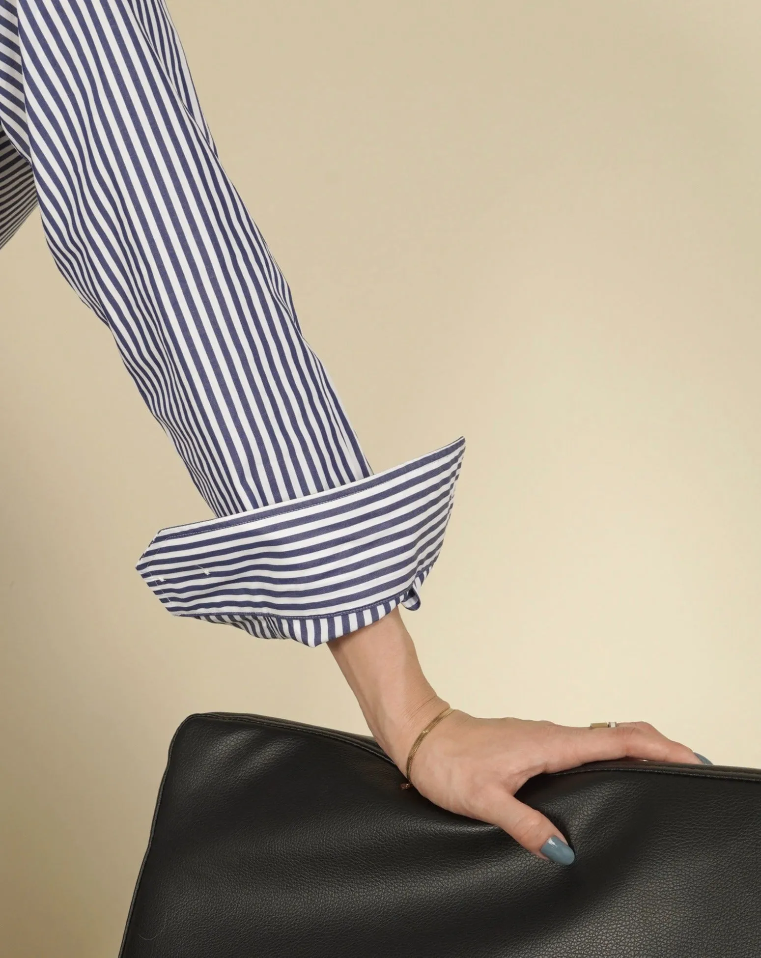 Luxury Navy Stripe Dress Shirt