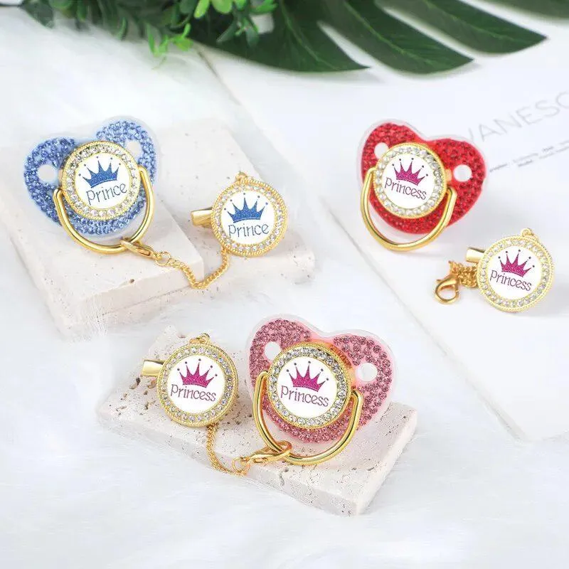 Luxury Princess & Prince Baby Bling Pacifier