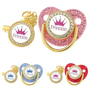 Luxury Princess & Prince Baby Bling Pacifier