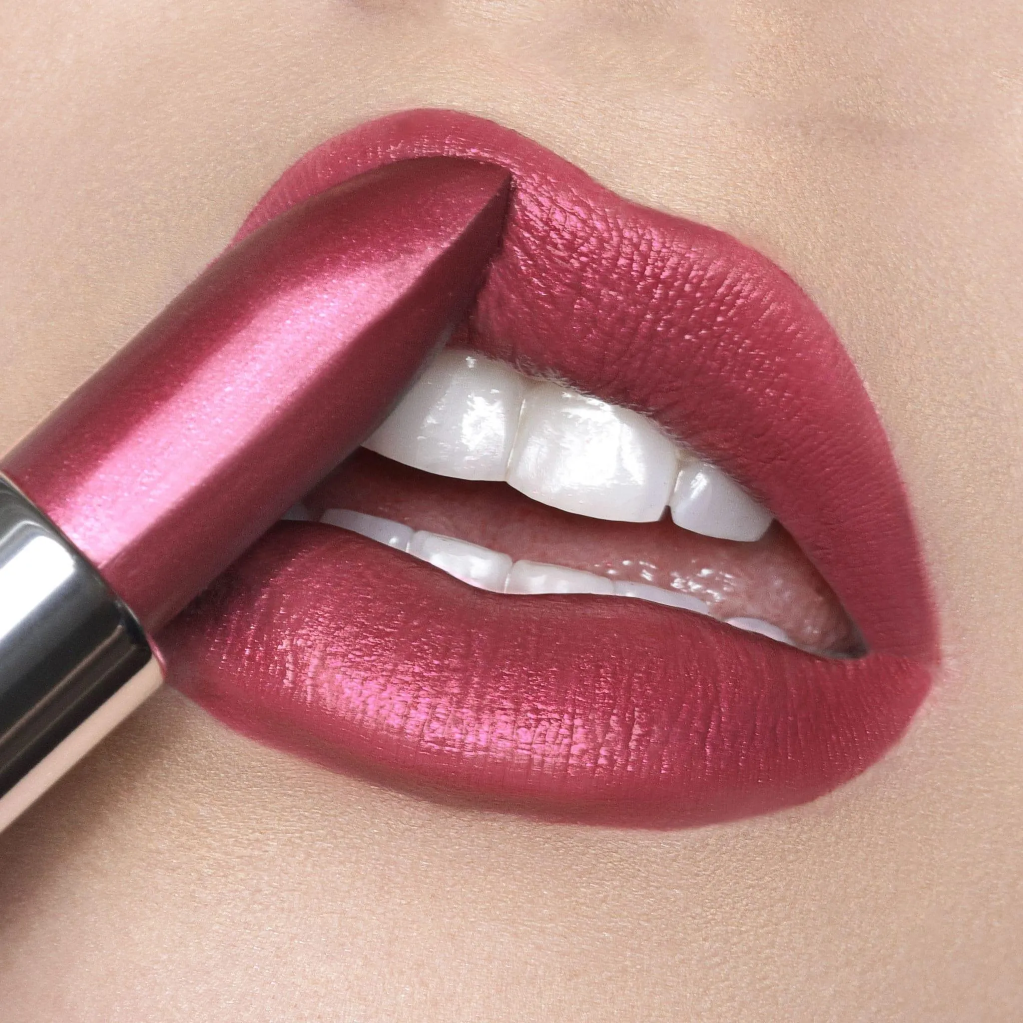 Marvelous Cream Lipstick | Muted Raspberry with Pink and Gold Shimmer