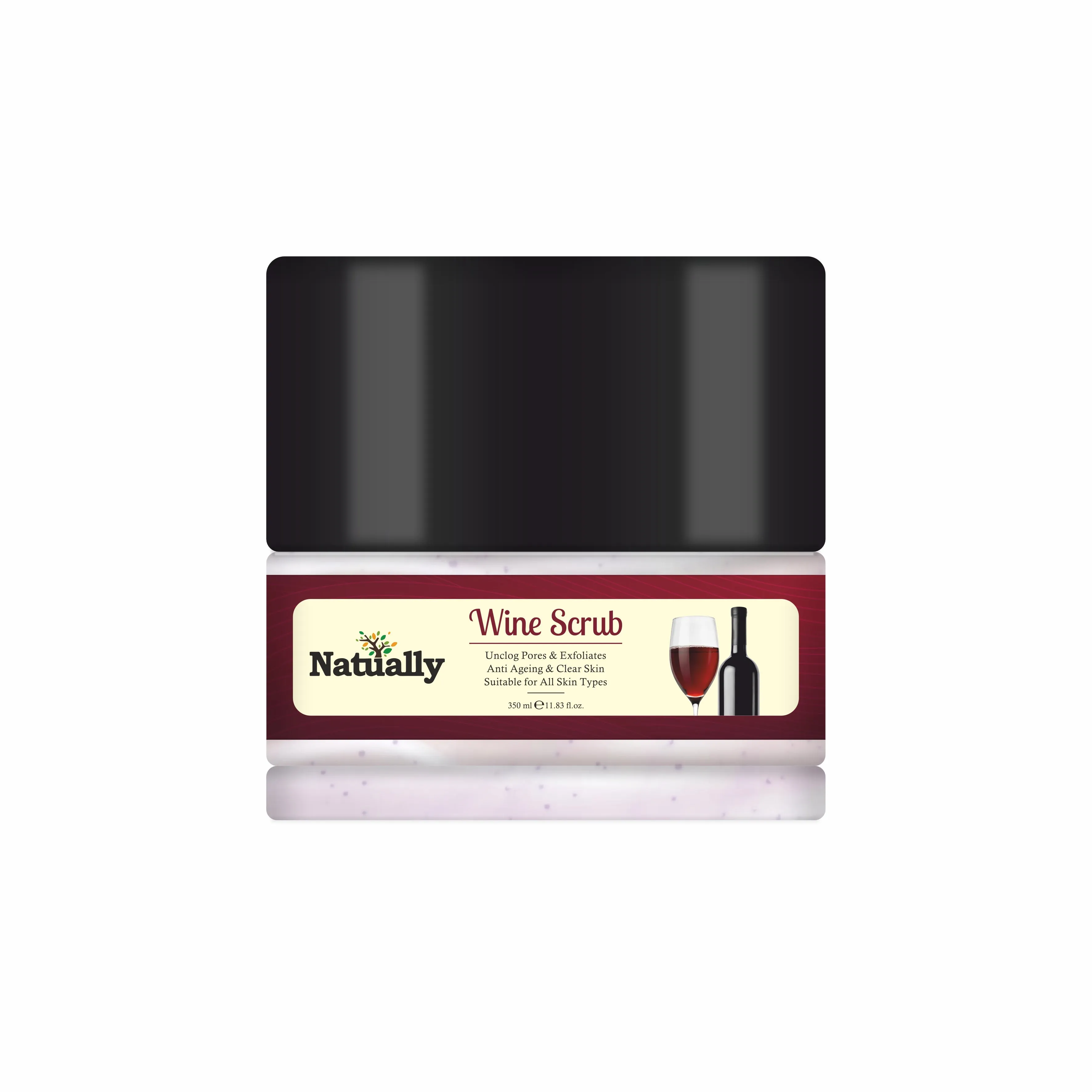 Natually Wine Scrub | Anti ageing & Clear Skin| 350gms