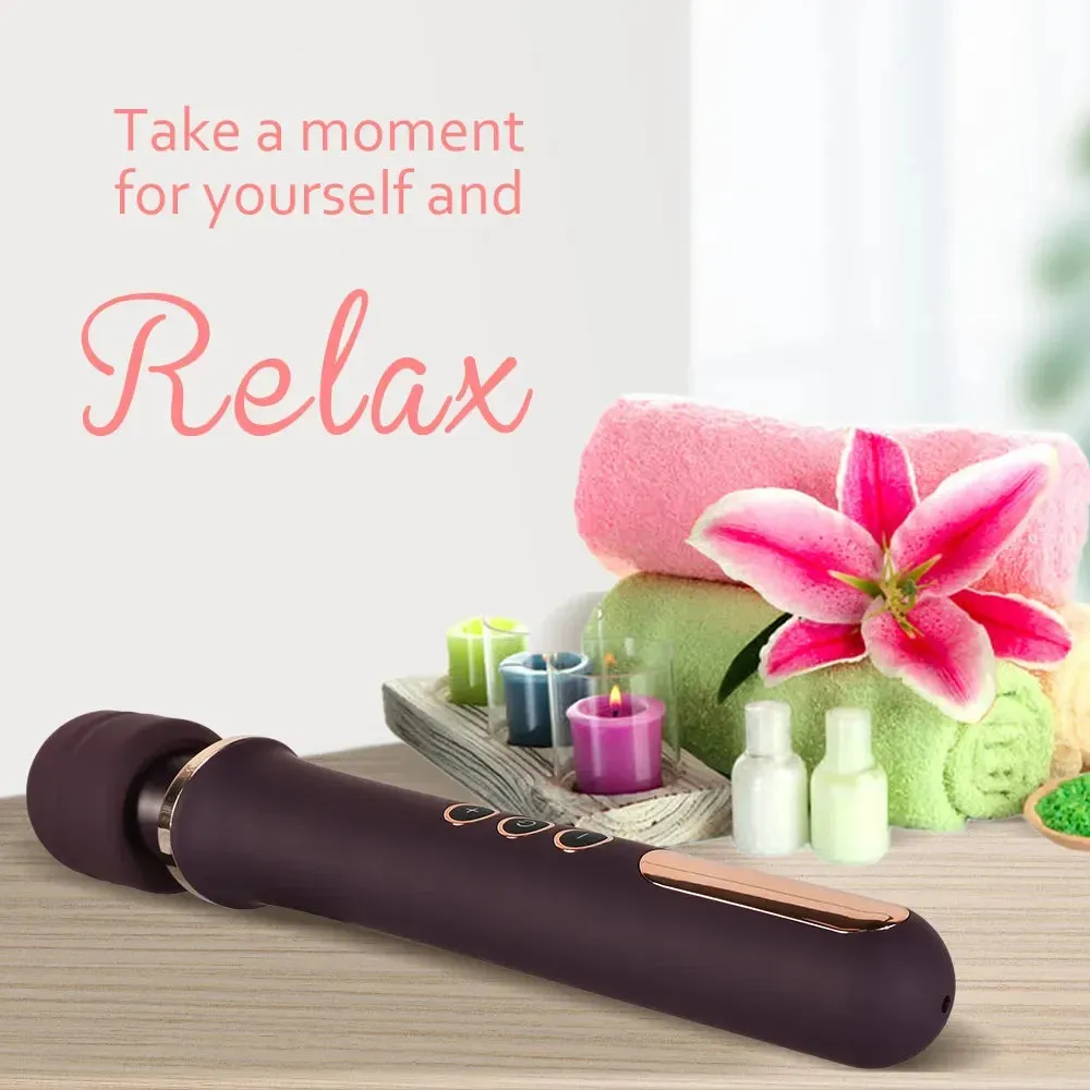 Olympia Luxury 10-Speed Ergonomic Sex Wand Vibrator Clitoral Stimulator