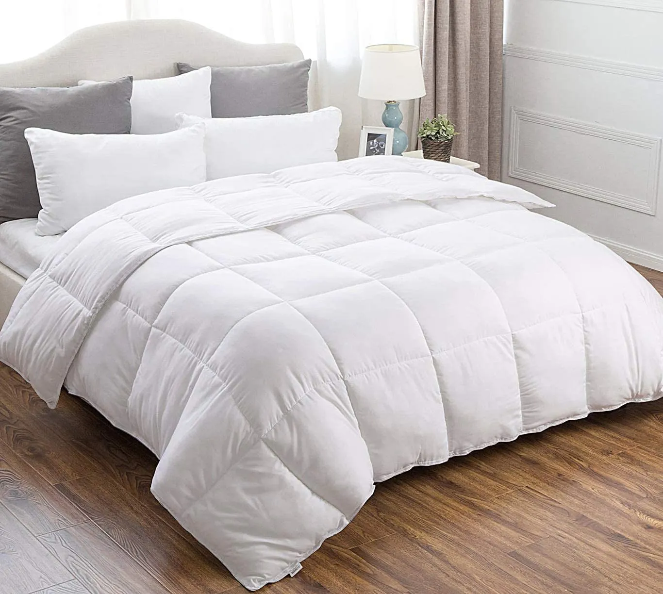 Premium Quality Heavy Quilted Duvet Insert Stand Alone Comforter Corner Tabs Hypoallergenic