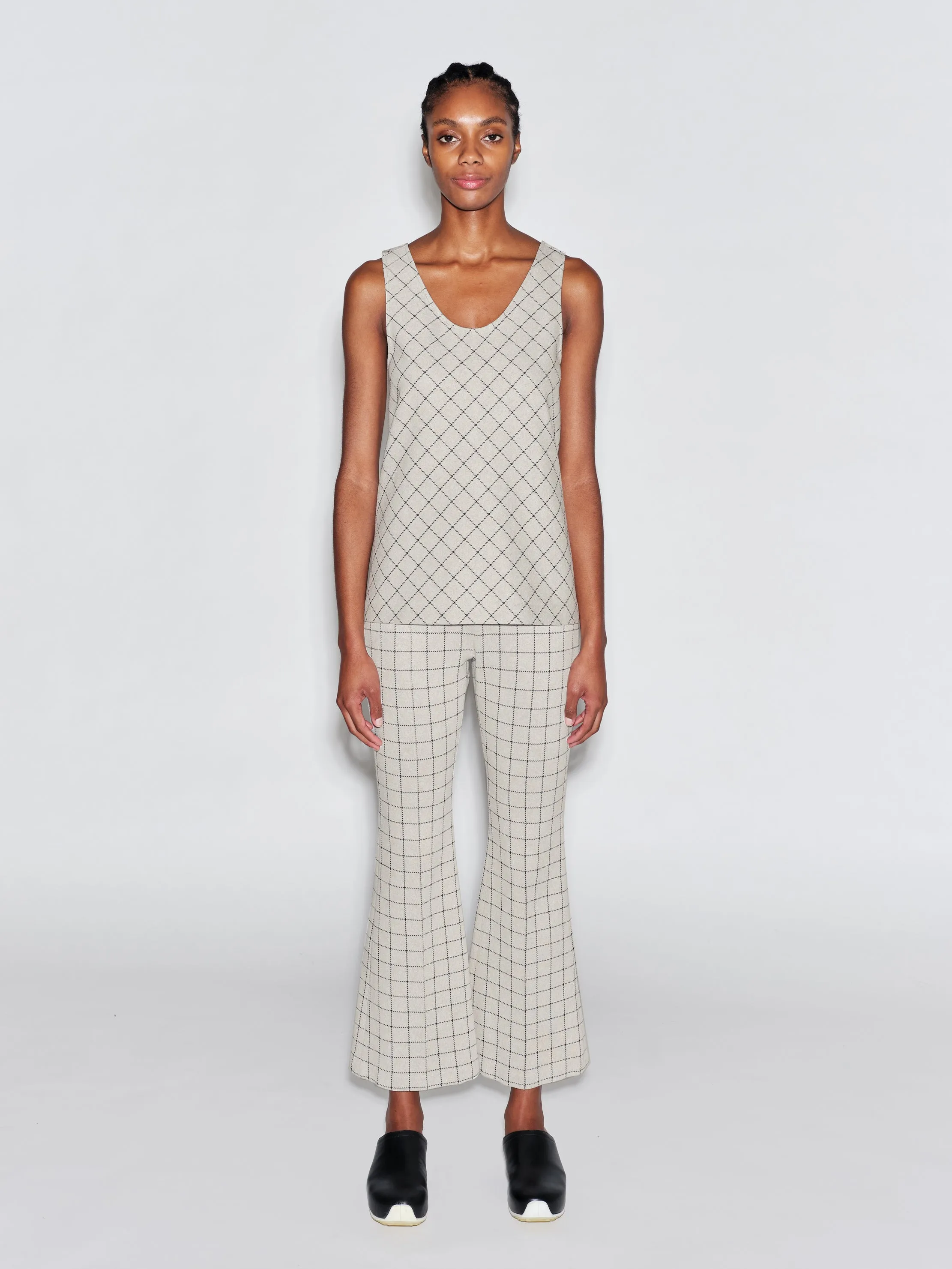 SCOOP NECK TANK -  WINDOWPANE