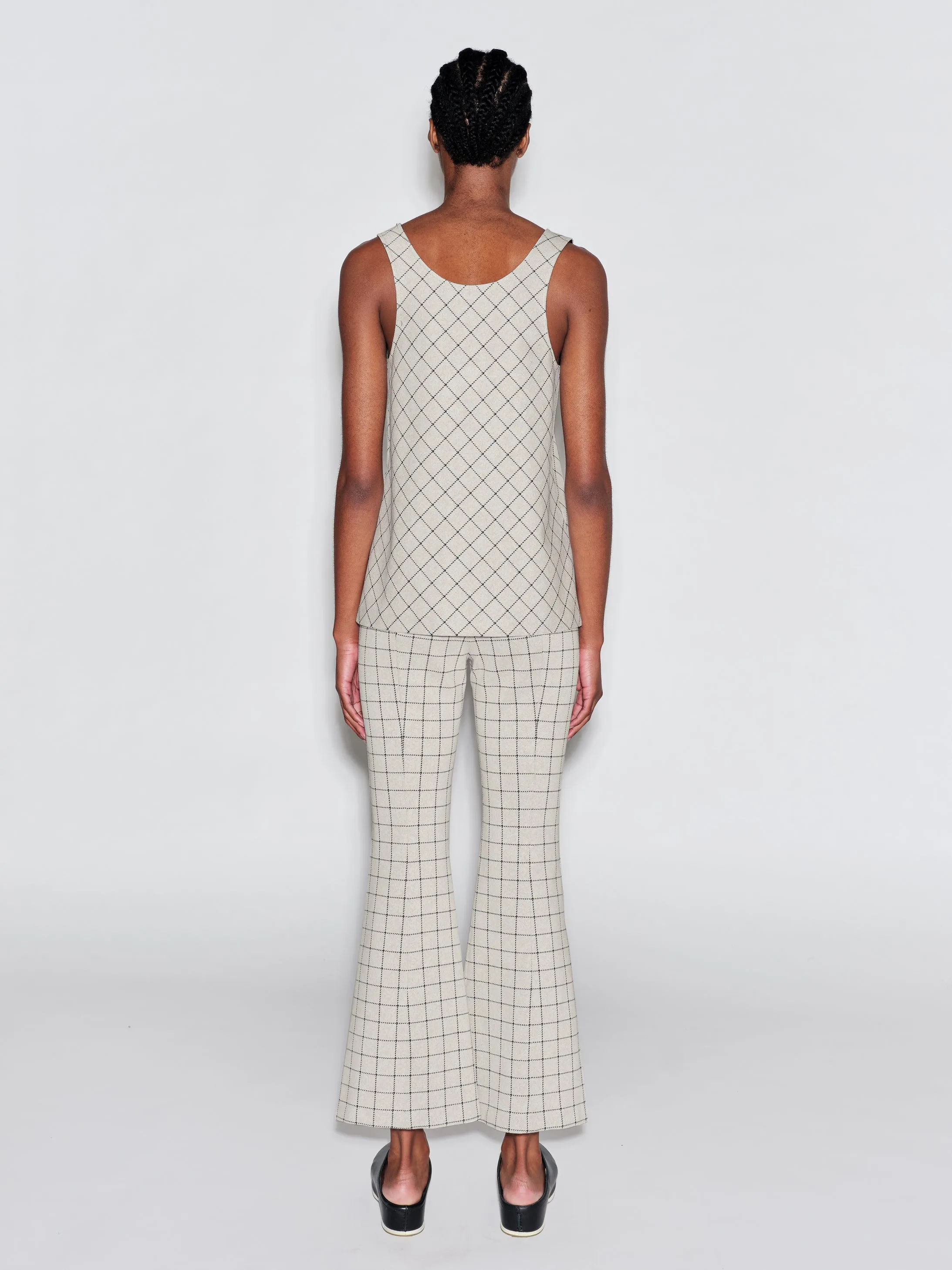 SCOOP NECK TANK -  WINDOWPANE