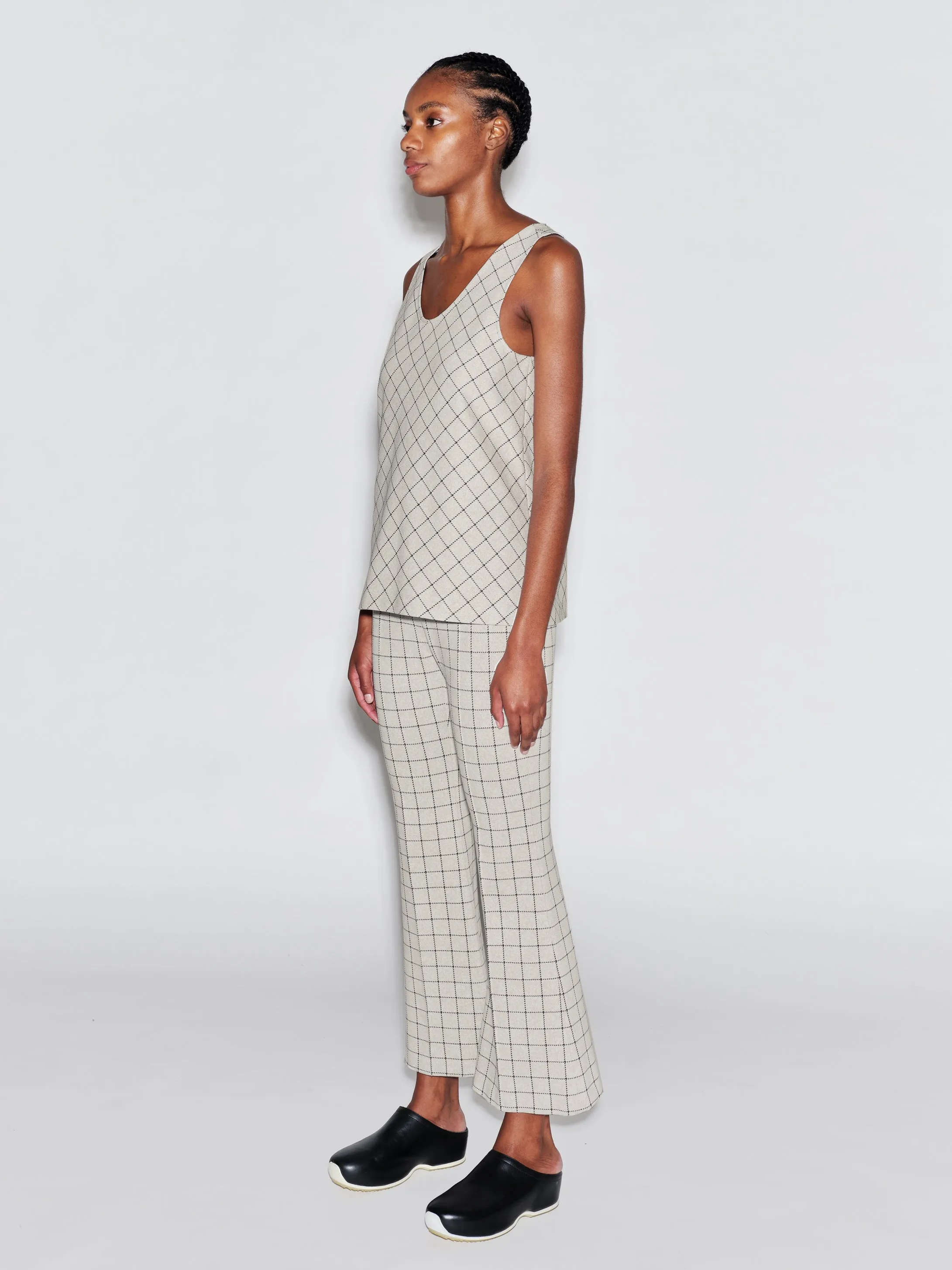 SCOOP NECK TANK -  WINDOWPANE
