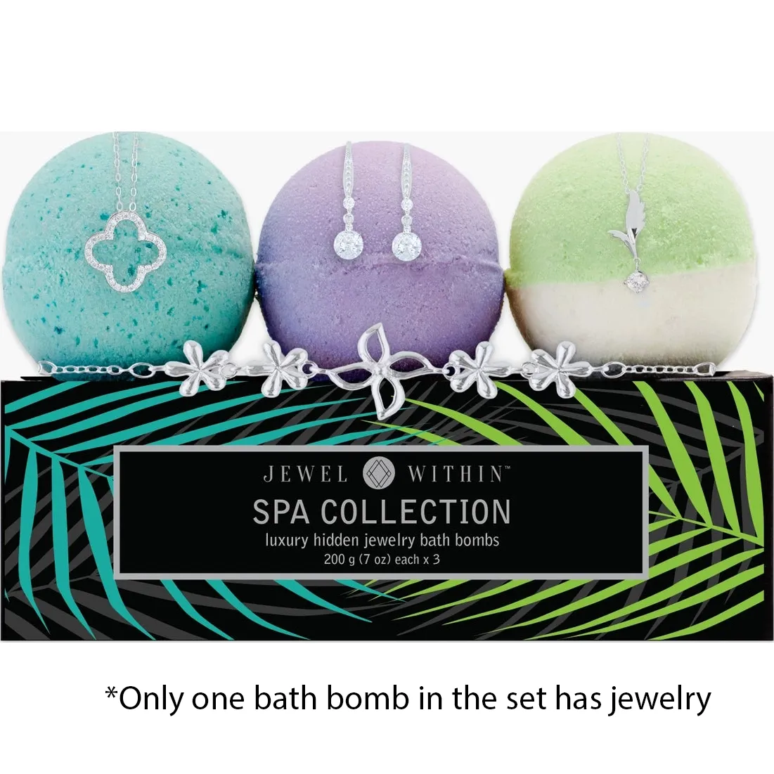 Spa Collection Bath Bombs with Bonus Sterling Silver Jewelry