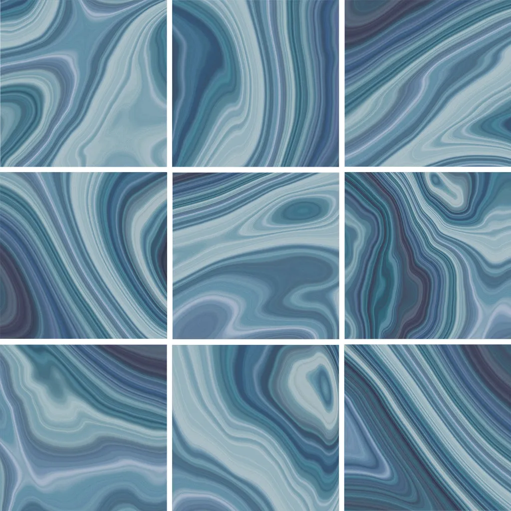Stream Blue, 6" x 6" - Porcelain Tile