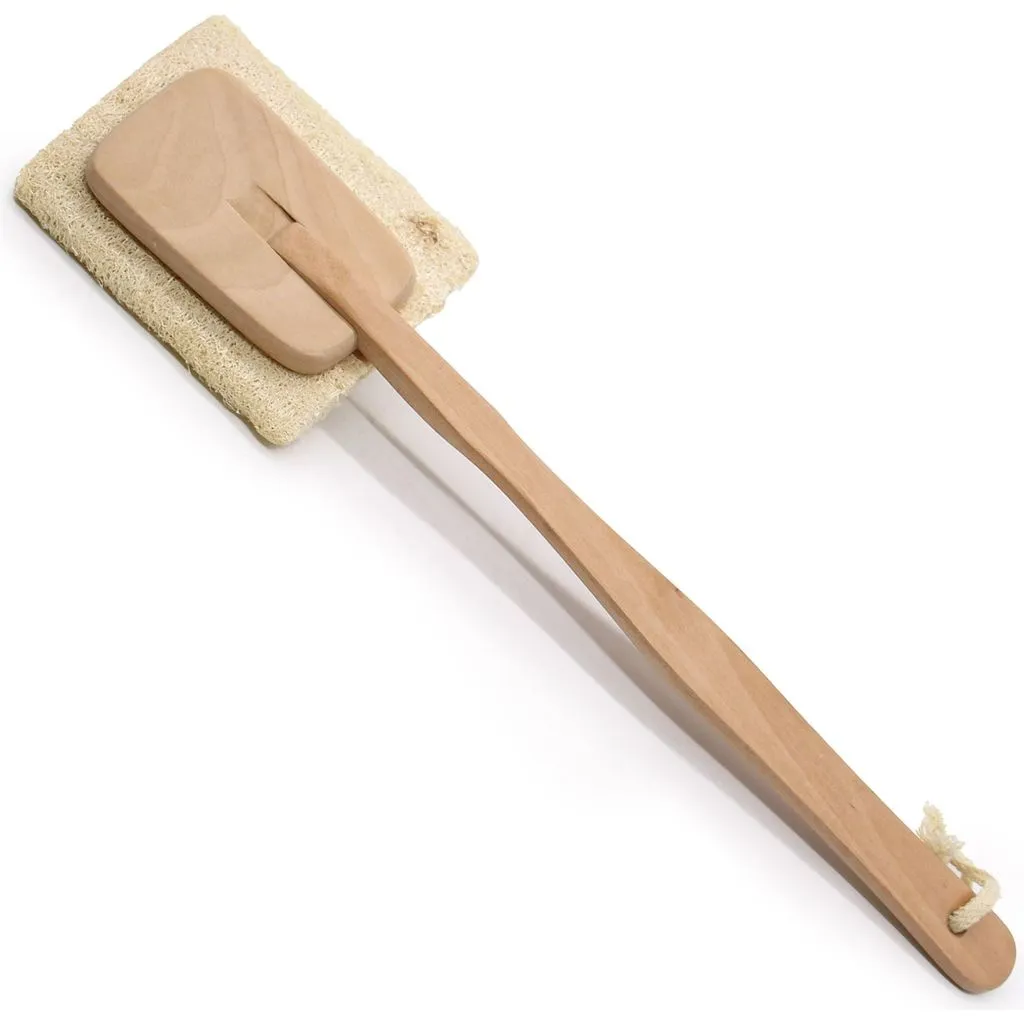 Sustainable Hemu Wood & Loofah Long Handle Bath & Shower Brush
